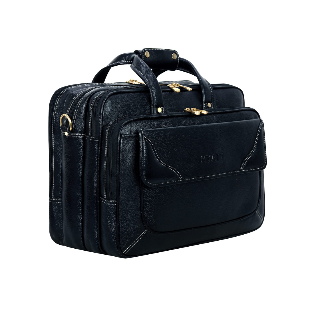 HAYAT Leather Accessories 16 Inch Men's Leather Briefcase Laptop Office Bag