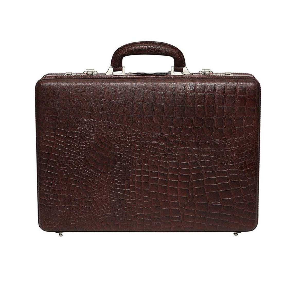 HAYAT Leather Accessories 18 Inch Men's Expandable Leather Briefcase
