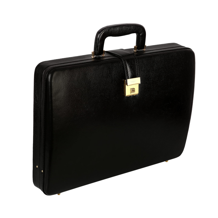 HAYAT Leather Accessories Natural Leather Briefcase for Men 24 litres Capacity Dimension-L-17 X H-12 X W-2.5 Inch Weight-1.4 KG