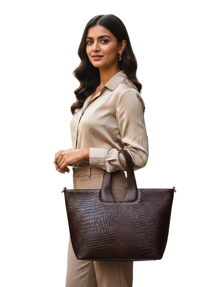 Leather Handbag Bag - TOTE BOAT