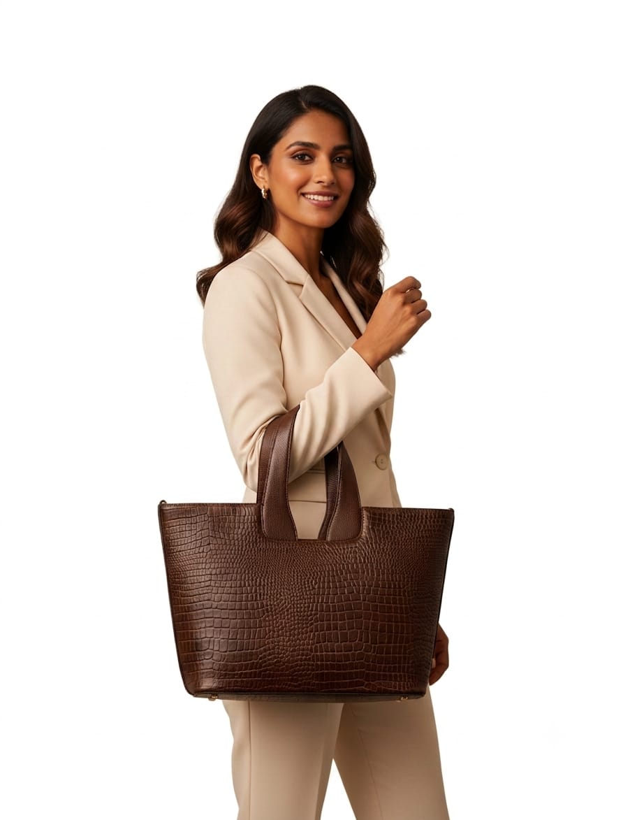 Leather Handbag Bag - TOTE BOAT