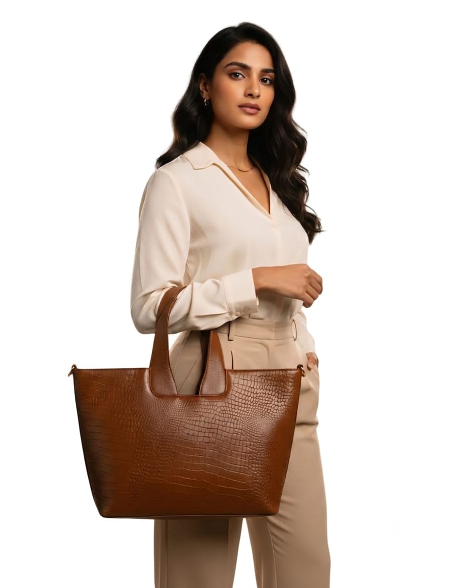 Leather Handbag Bag - TOTE BOAT