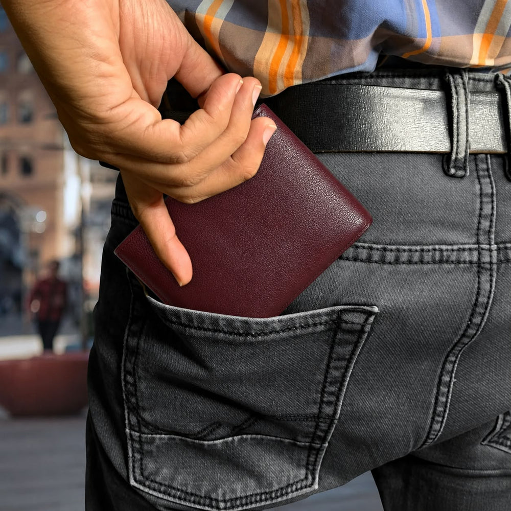 Lambskin Leather Wallet - STITCHLESS
