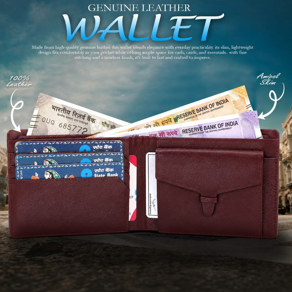 Lambskin Leather Wallet - STITCHLESS