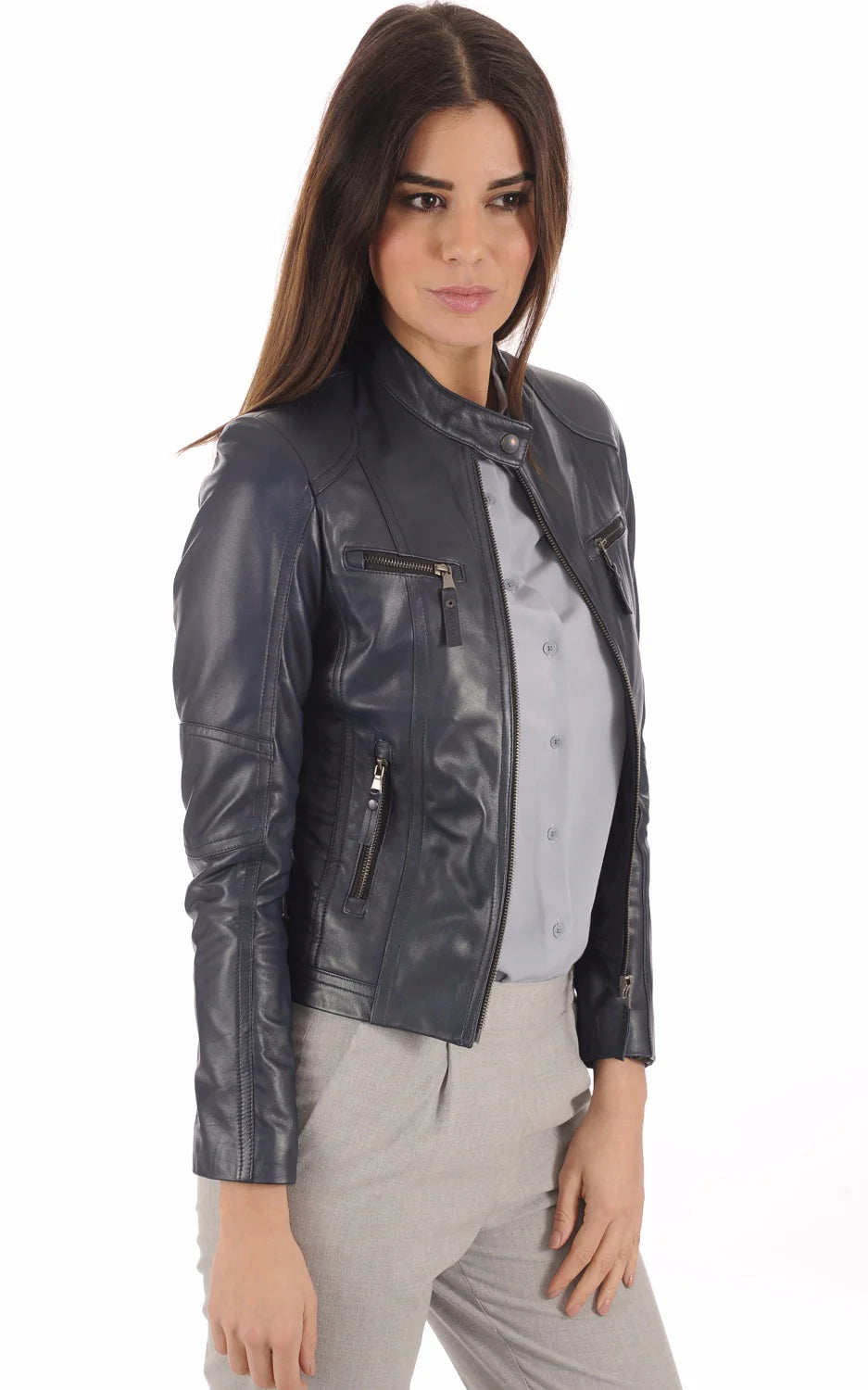 Women Genuine Leather Jacket - HL 08