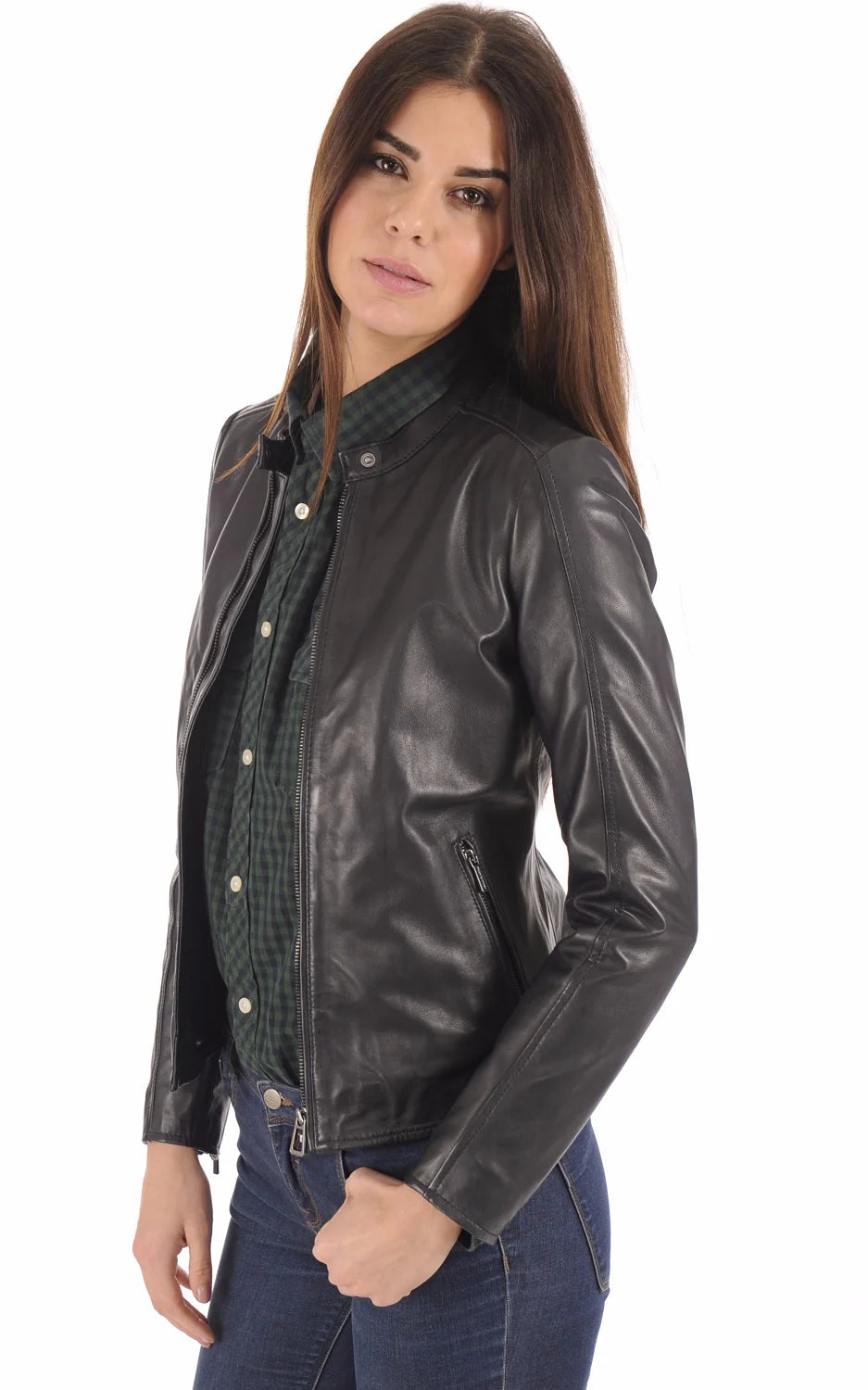 Women Genuine Leather Jacket - HL 17