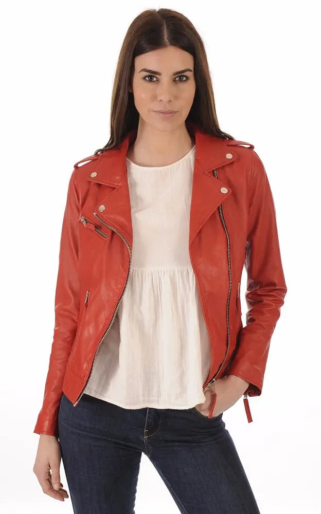 Women Genuine Leather Jacket - HL 31
