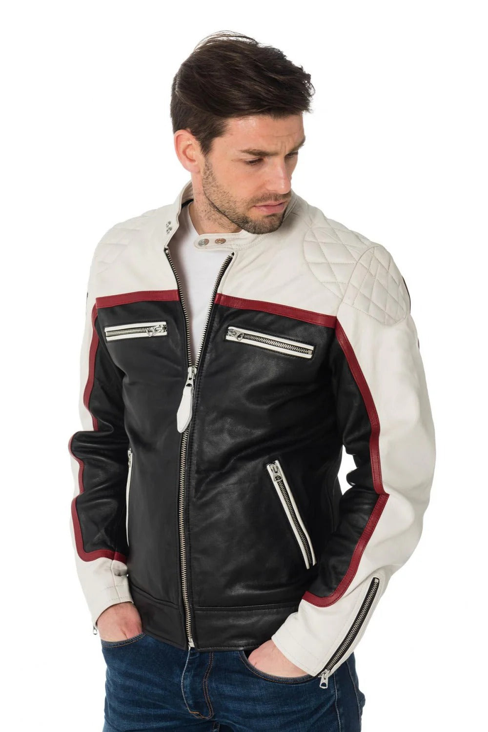 Men Genuine Leather Jacket - HL 16