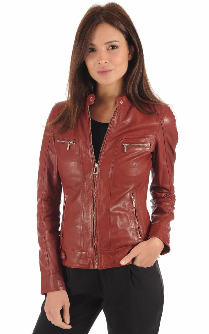 Women Genuine Leather Jacket - HL 07