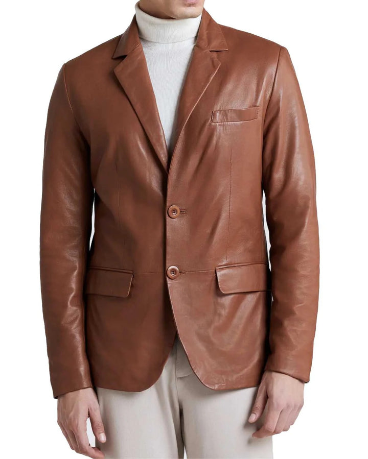 Men Genuine Leather Blazer Sport Coat - HL 56