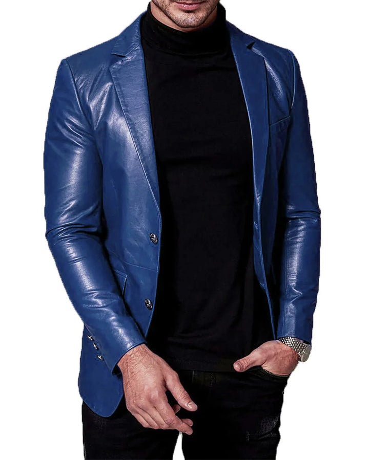 Men Genuine Leather Blazer Sport Coat - HL 58