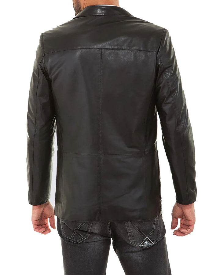 Men Genuine Leather Blazer Sport Coat - HL 52