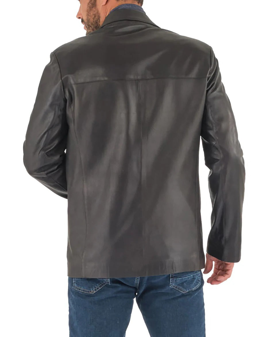 Men Genuine Leather Blazer Sport Coat - HL 54
