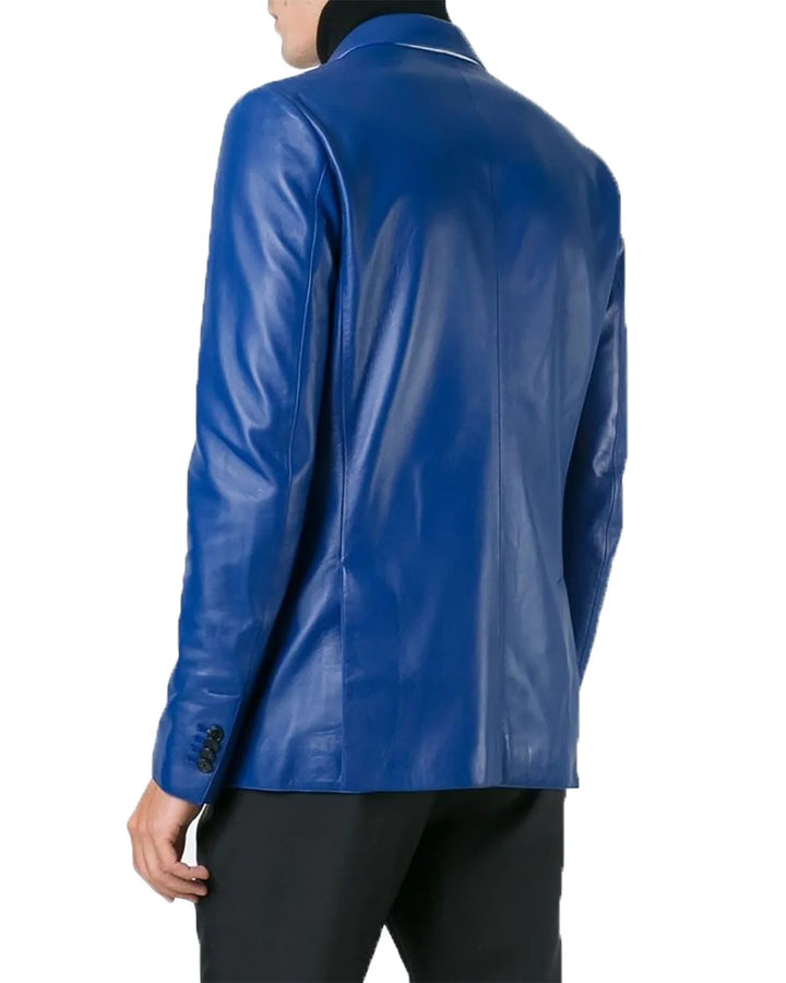 Men Genuine Leather Blazer Sport Coat - HL 55