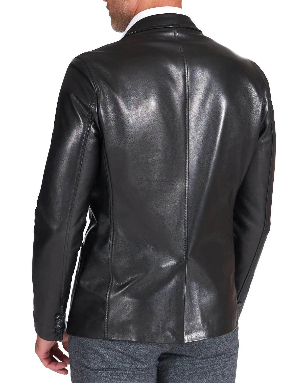 Men Genuine Leather Blazer Sport Coat - HL 59