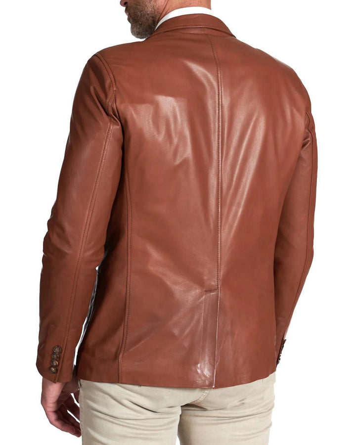 Men Genuine Leather Blazer Sport Coat - HL 60