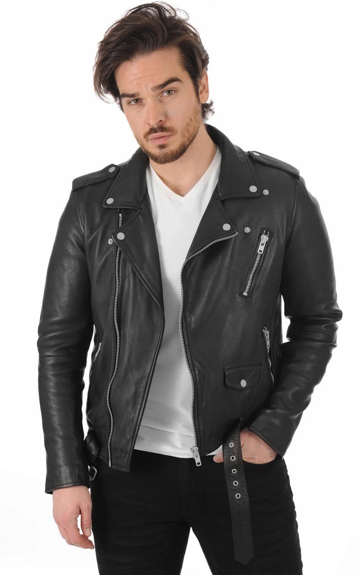 Men Genuine Leather Jacket - HL 05