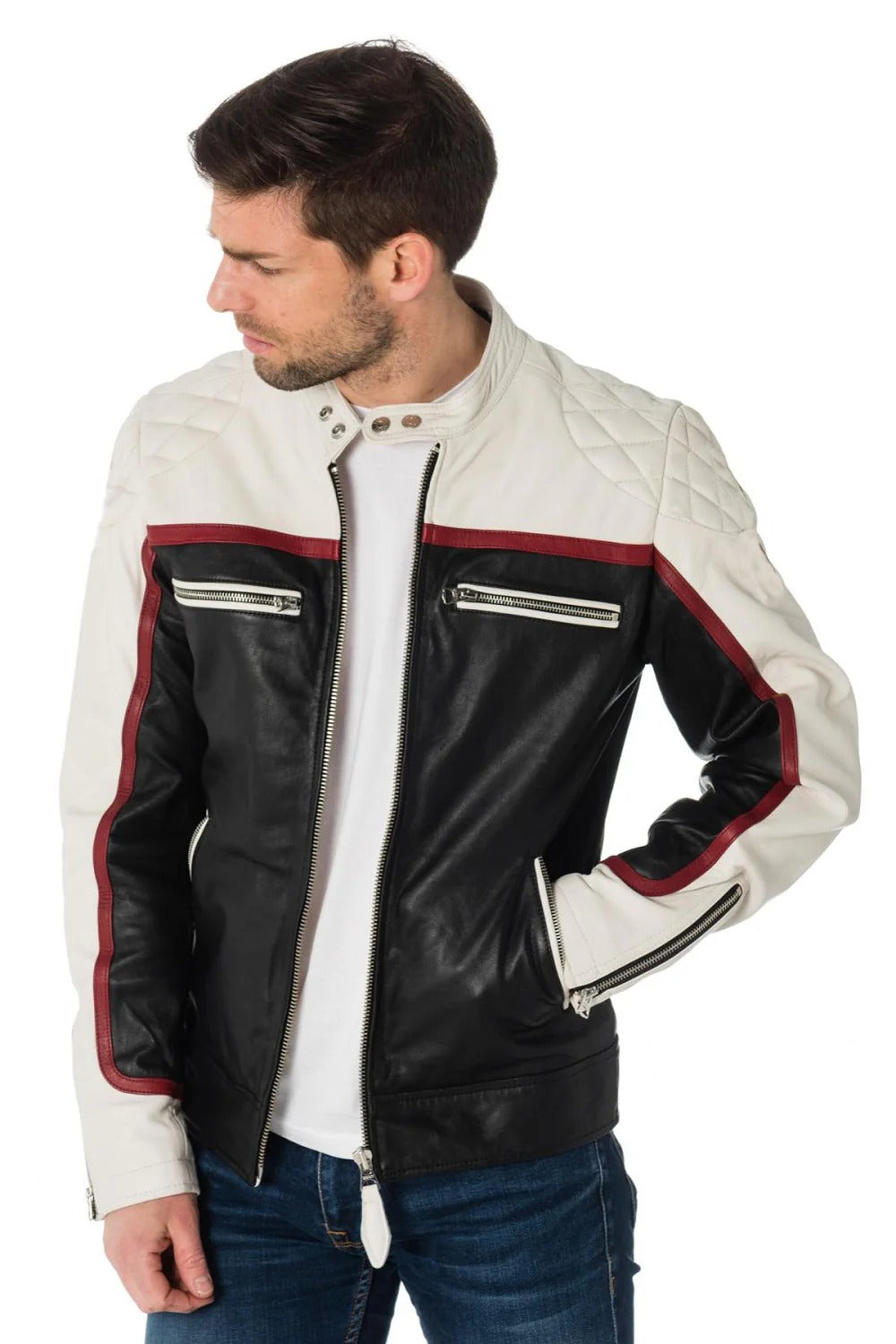 Men Genuine Leather Jacket - HL 16