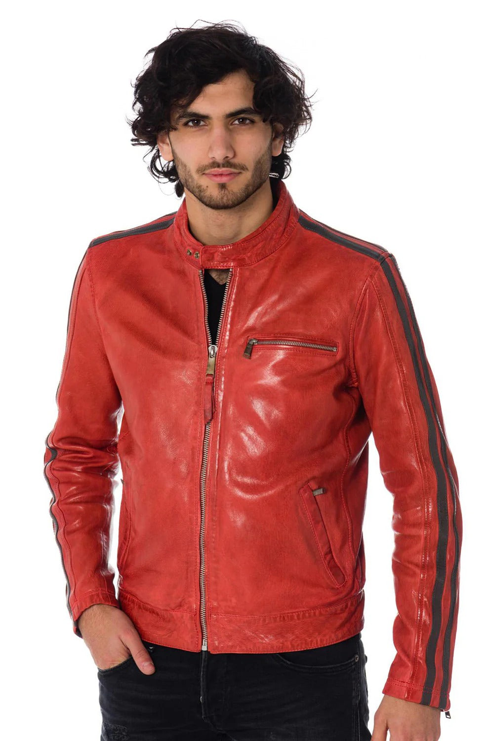 Men Genuine Leather Jacket - HL 17