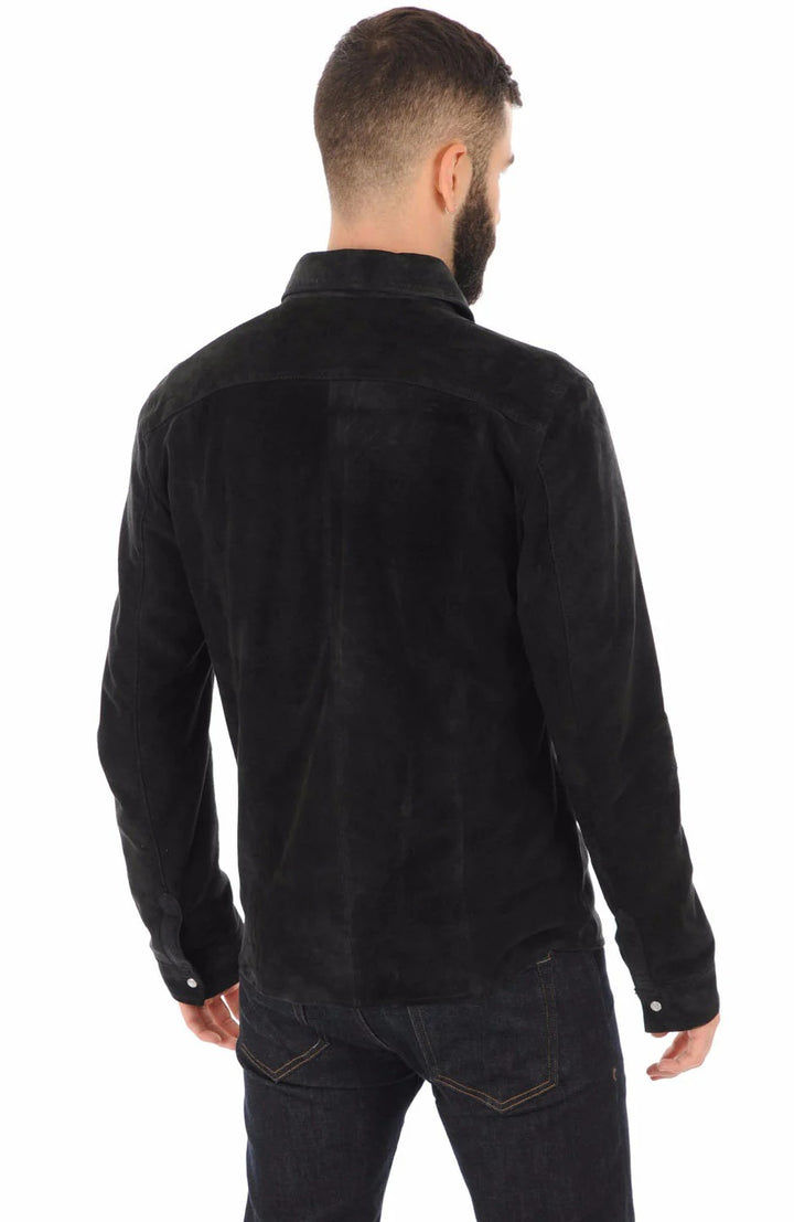 Men Genuine Leather Shirt HL - 13