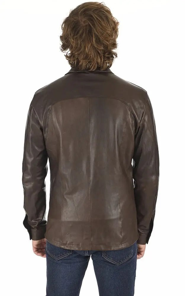 Men Genuine Leather Shirt HL - 05