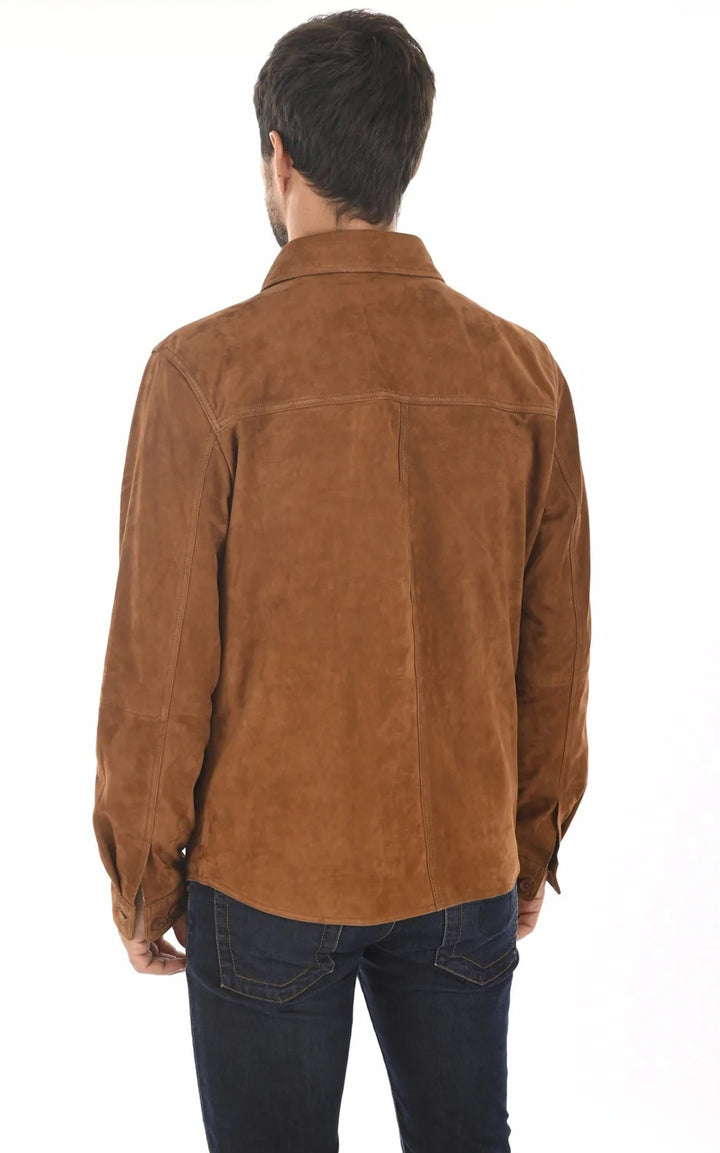 Men Genuine Leather Shirt HL - 14