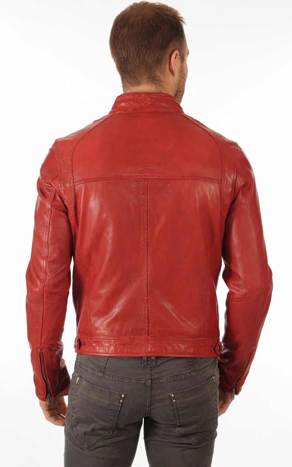 Men Genuine Leather Jacket - HL 06