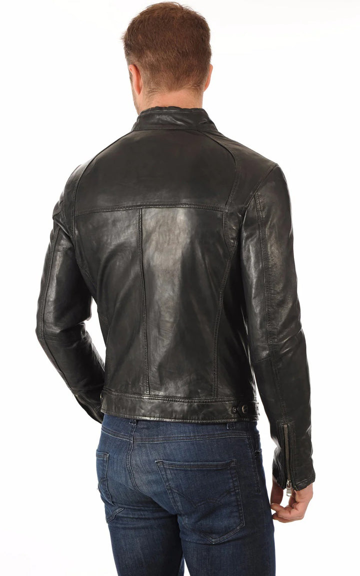 Men Genuine Leather Jacket - HL 07